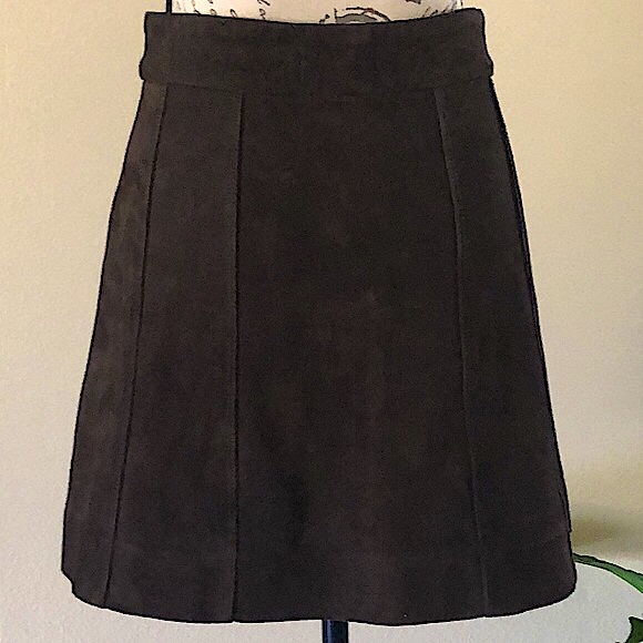 Frame Denim Suede Button Front Skirt - Picture 5 of 16